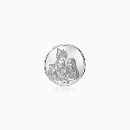Silver Personalized Radha Krishna Coin - 10g