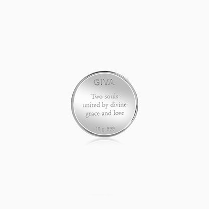 Silver Personalized Radha Krishna Coin - 10g