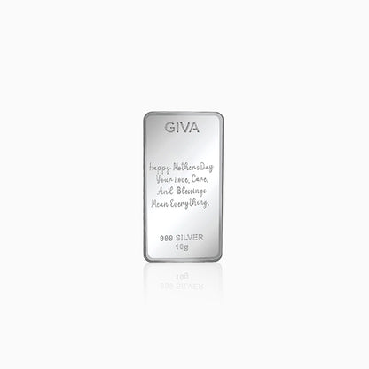 Silver Personalised Mother's day Bar - 10g