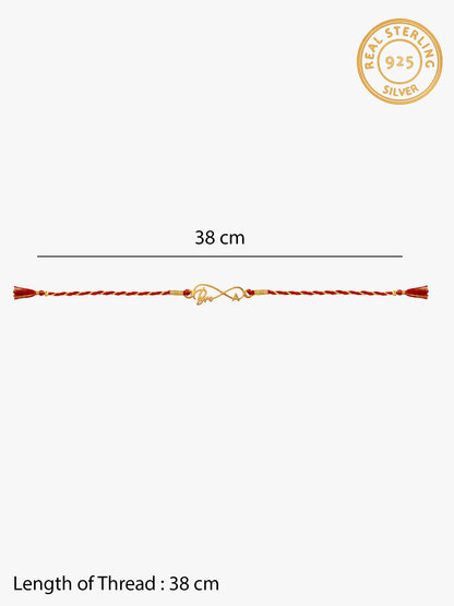 Golden Personalised Forever Bro Initial Rakhi