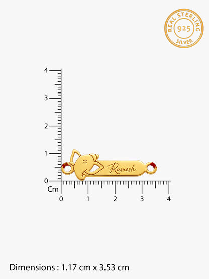 Golden Personalised Sacred Ganesha Rakhi
