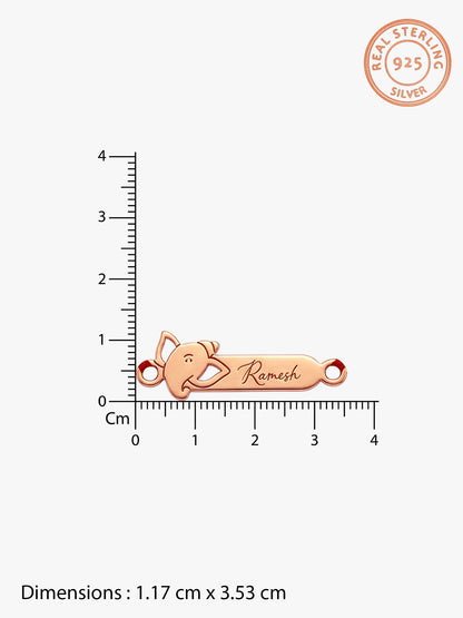 Rose Gold Personalised Sacred Ganesha Rakhi