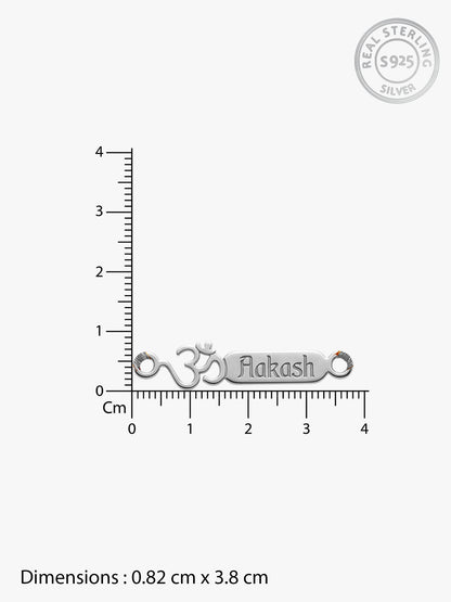 Silver Personalised Om Blessing Rakhi