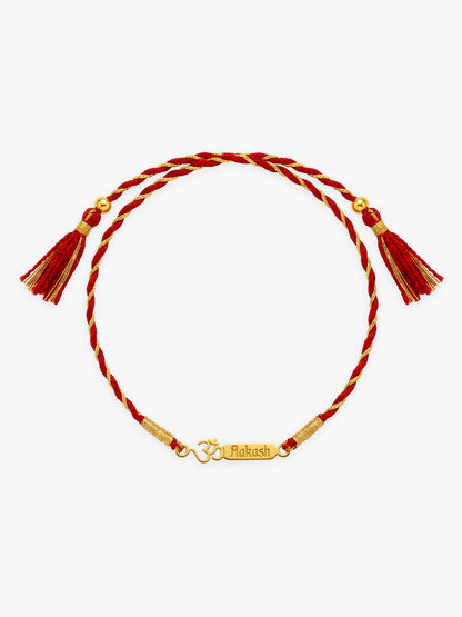 Golden Personalised Om Blessing Rakhi