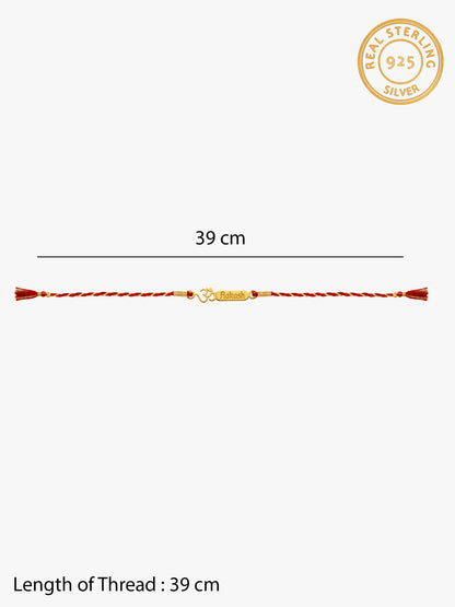 Golden Personalised Om Blessing Rakhi