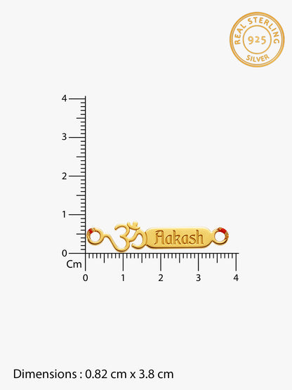 Golden Personalised Om Blessing Rakhi