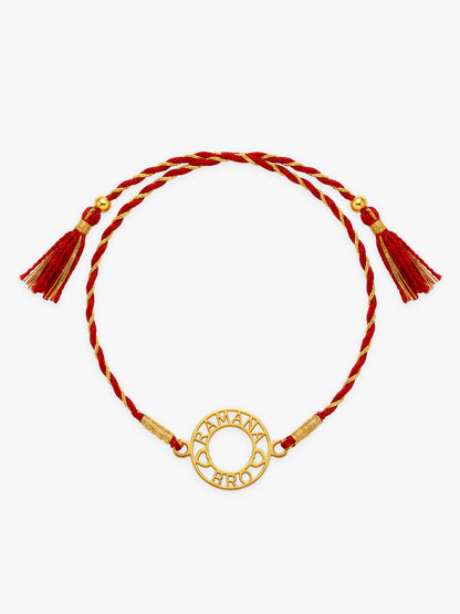 Golden Personalised Aura Circle Rakhi