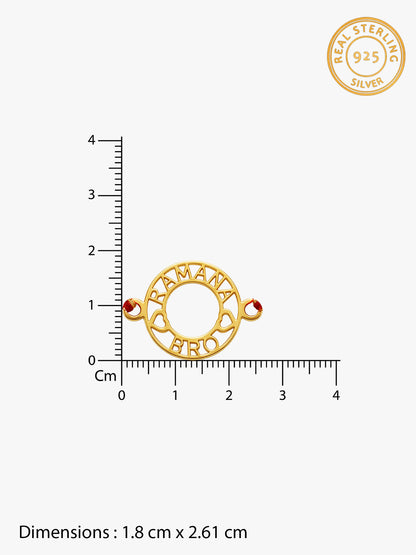 Golden Personalised Aura Circle Rakhi