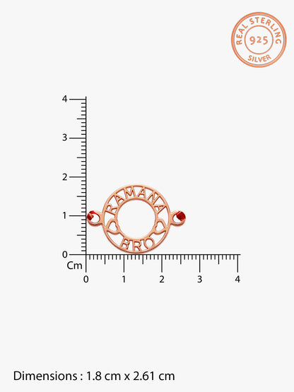 Rose Gold Personalised Aura Circle Rakhi