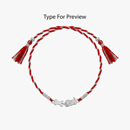 Silver Personalised Doggo Love Rakhi