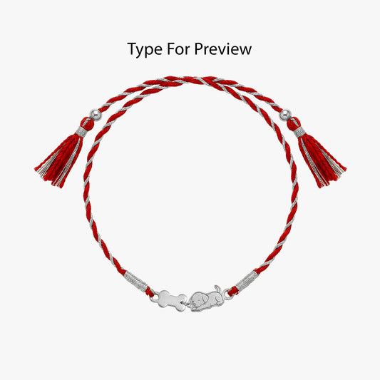 Silver Personalised Doggo Love Rakhi