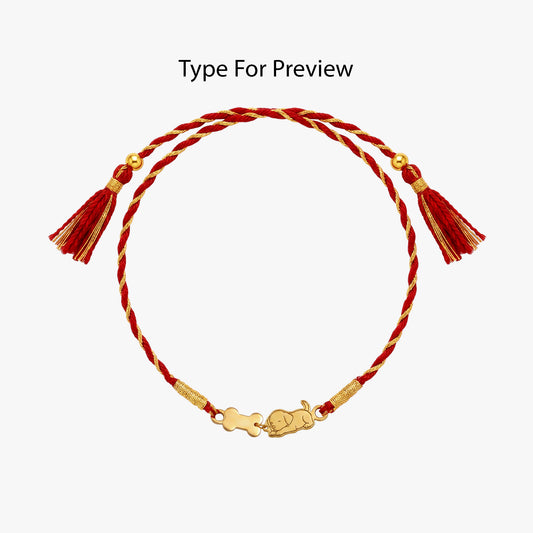 Golden Personalised Doggo Love Rakhi