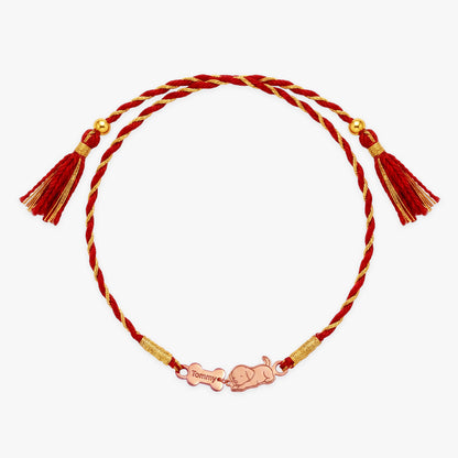 Rose Gold Personalised Doggo Love Rakhi