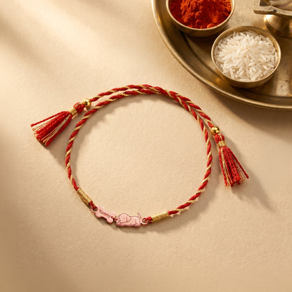 Rose Gold Personalised Doggo Love Rakhi