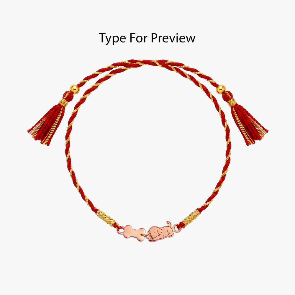 Rose Gold Personalised Doggo Love Rakhi