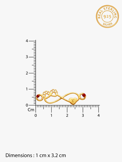 Golden Personalised Pawfect Infinity Initial Rakhi