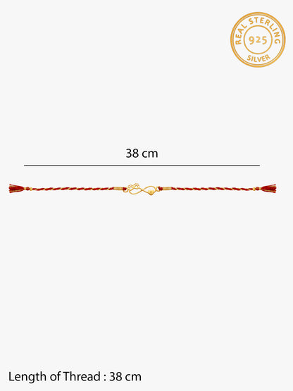 Golden Personalised Pawfect Infinity Initial Rakhi