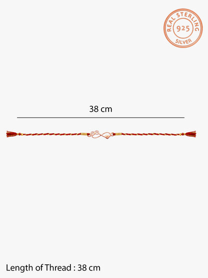 Rose Gold Personalised Pawfect Infinity Initial Rakhi