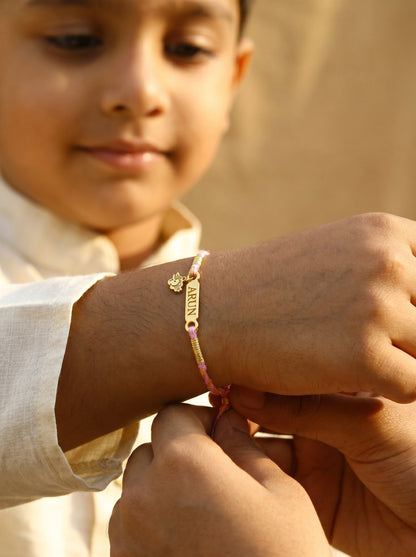 Golden Personalised Magical Unicorn Kids Rakhi