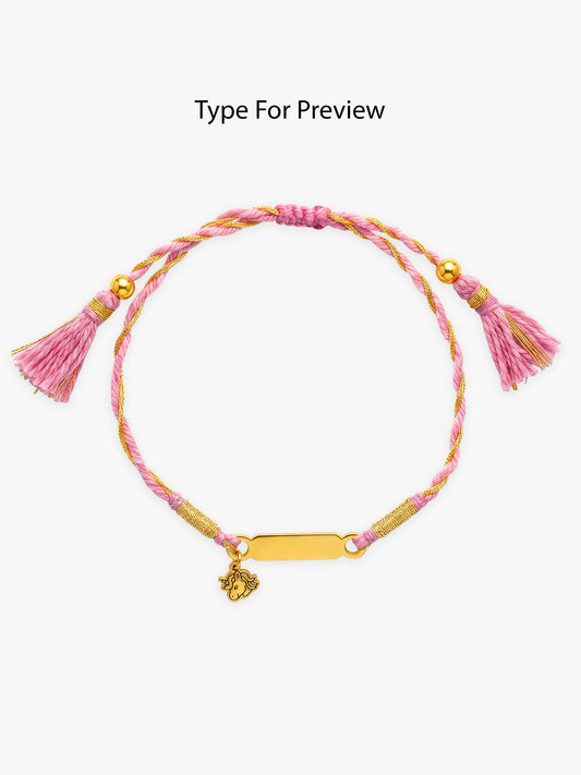 Golden Personalised Magical Unicorn Kids Rakhi