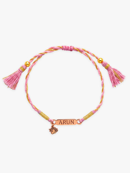 Rose Gold Personalised Magical Unicorn Kids Rakhi
