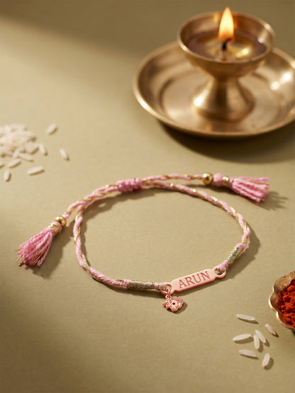 Rose Gold Personalised Magical Unicorn Kids Rakhi
