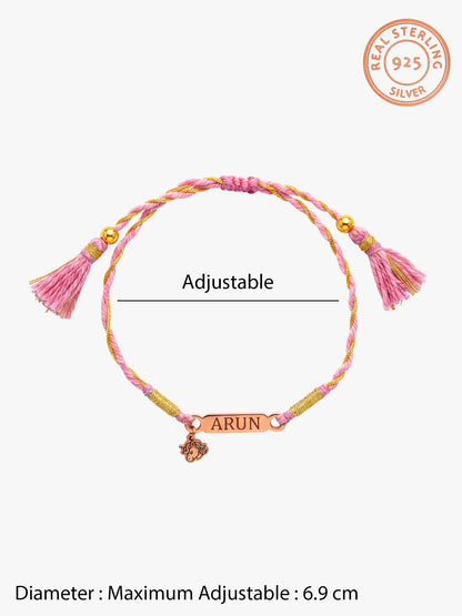 Rose Gold Personalised Magical Unicorn Kids Rakhi