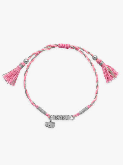 Silver Personalised Elephant Adventure Kids Rakhi
