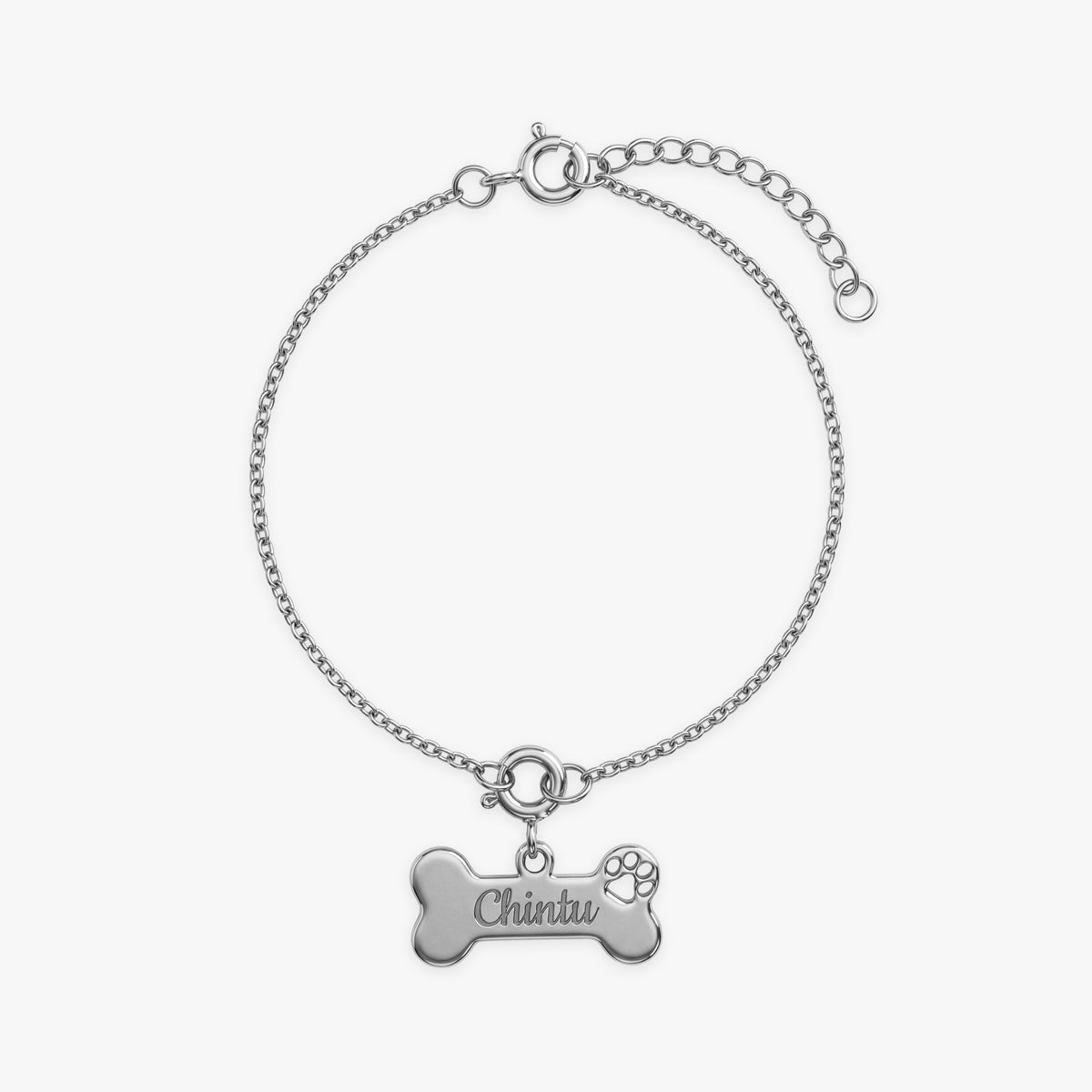 Silver Personalised Fur-ever Friend Bracelet