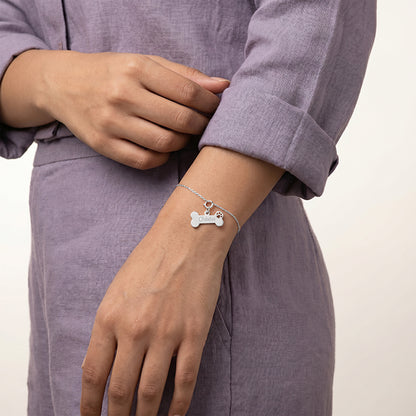 Silver Personalised Fur-ever Friend Bracelet