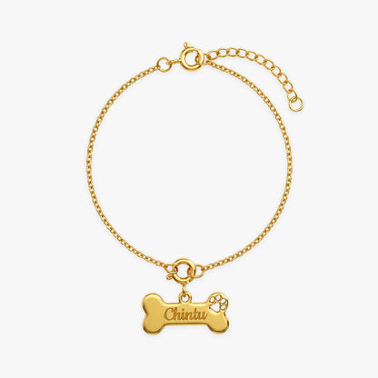 Golden Personalised Fur-ever Friend Bracelet