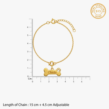 Golden Personalised Fur-ever Friend Bracelet