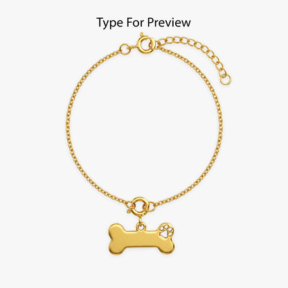 Golden Personalised Fur-ever Friend Bracelet