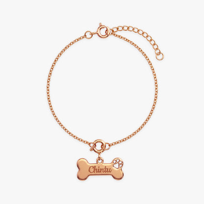 Rose Gold Personalised Fur-ever Friend Bracelet