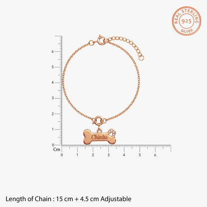 Rose Gold Personalised Fur-ever Friend Bracelet