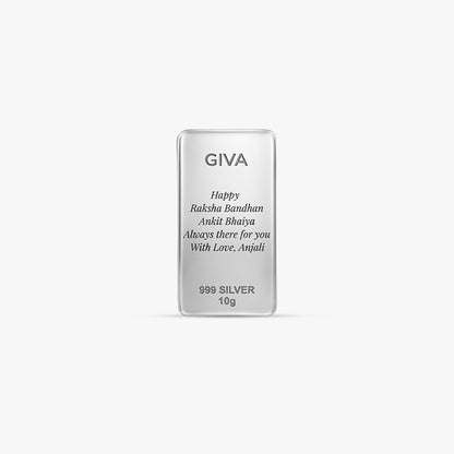 Silver Personalised Skandamata Bar - (10g)