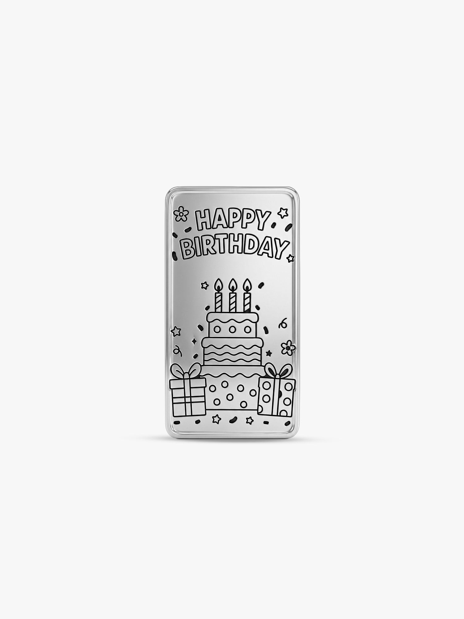 Silver Personalised Happy Birthday Bar - 10g