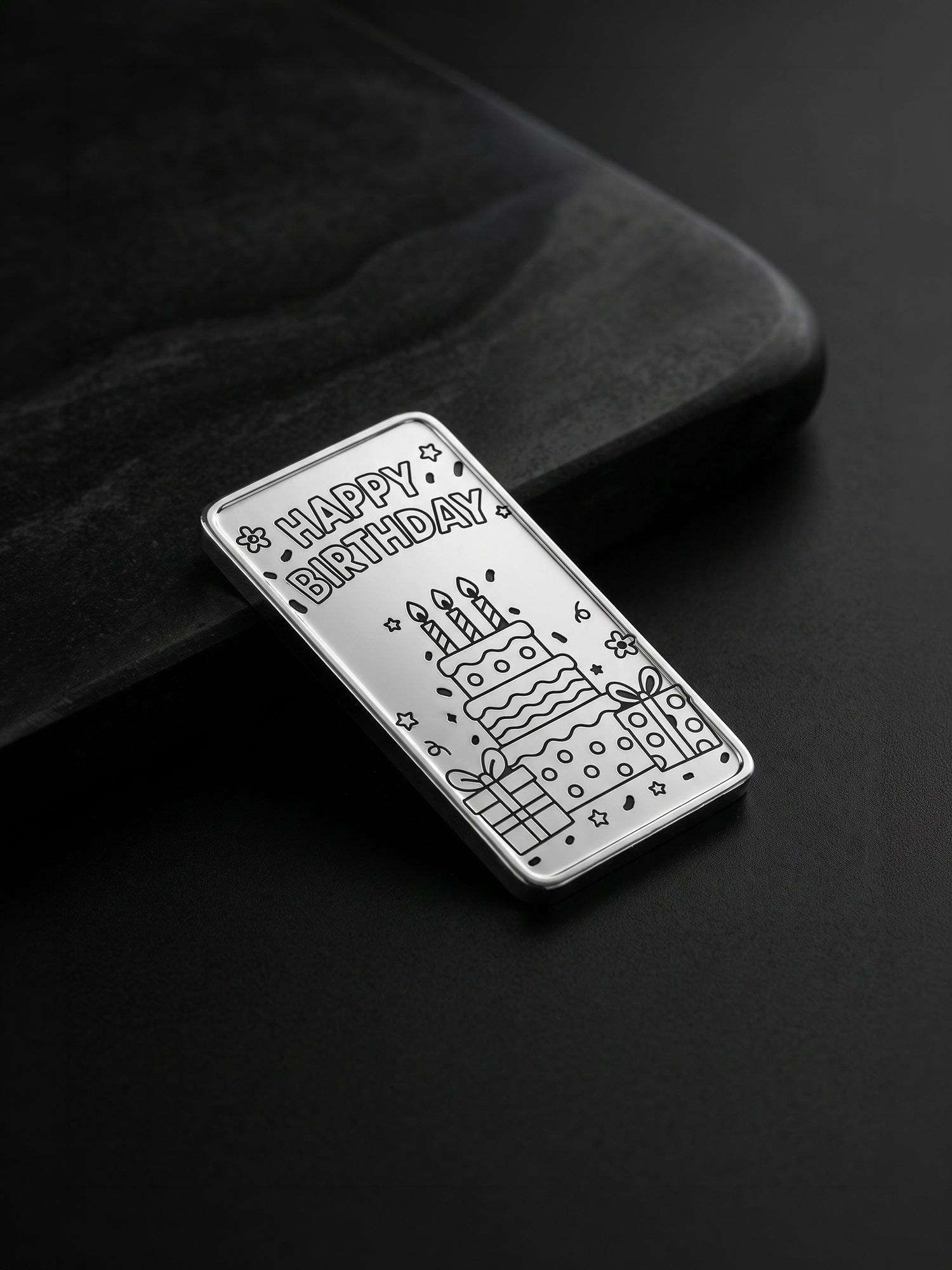 Silver Personalised Happy Birthday Bar - 10g