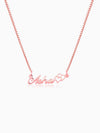 Rose Gold Personalised Dual Heart Necklace