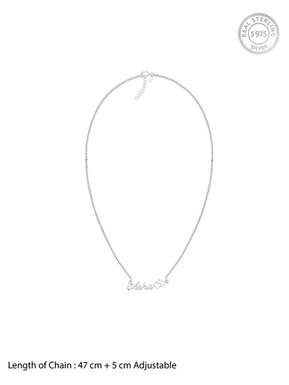 Silver Personalised Dual Heart Necklace