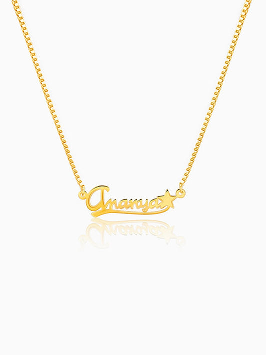 Golden Personalised Star Necklace