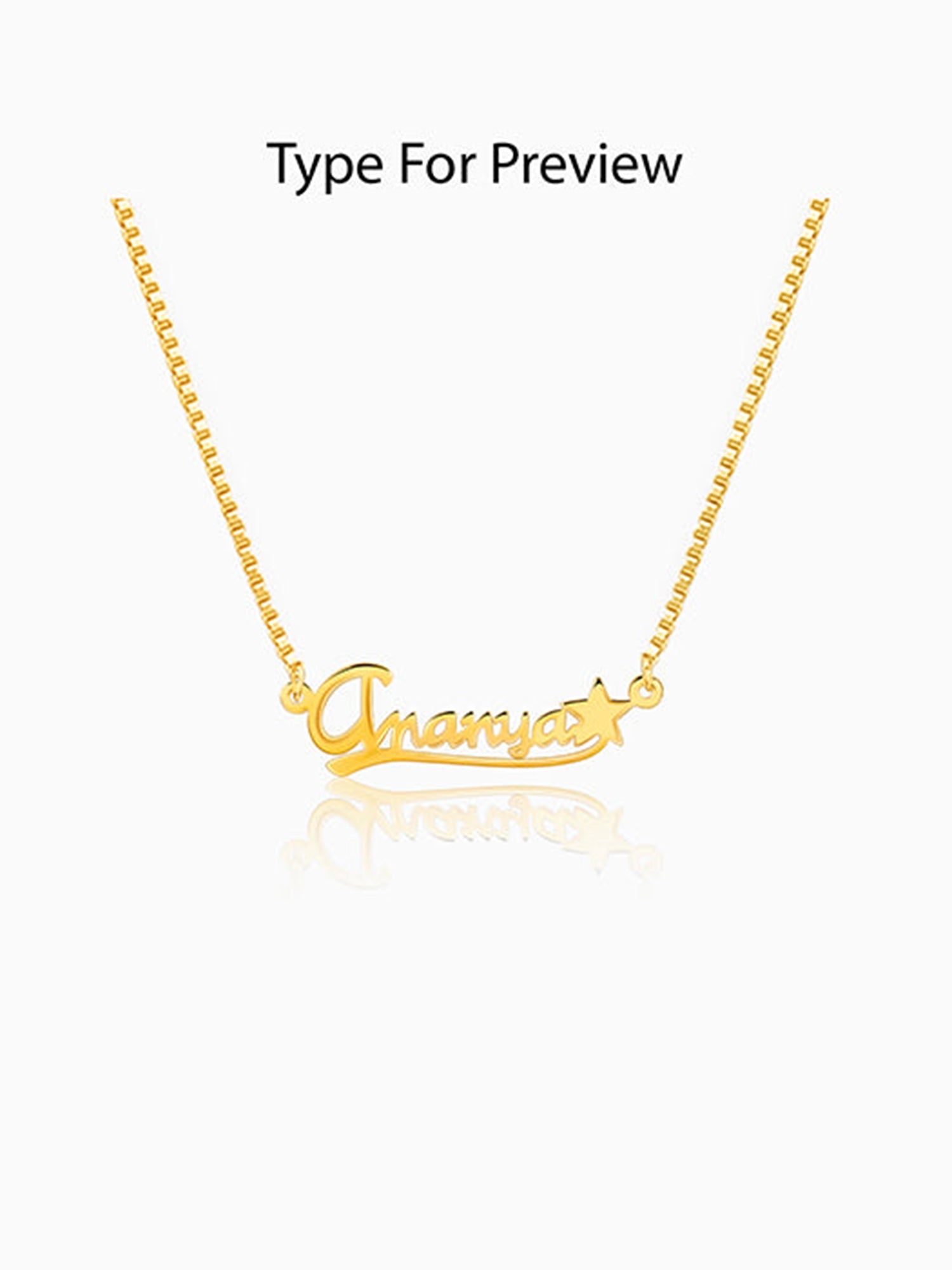 Golden Personalised Star Necklace