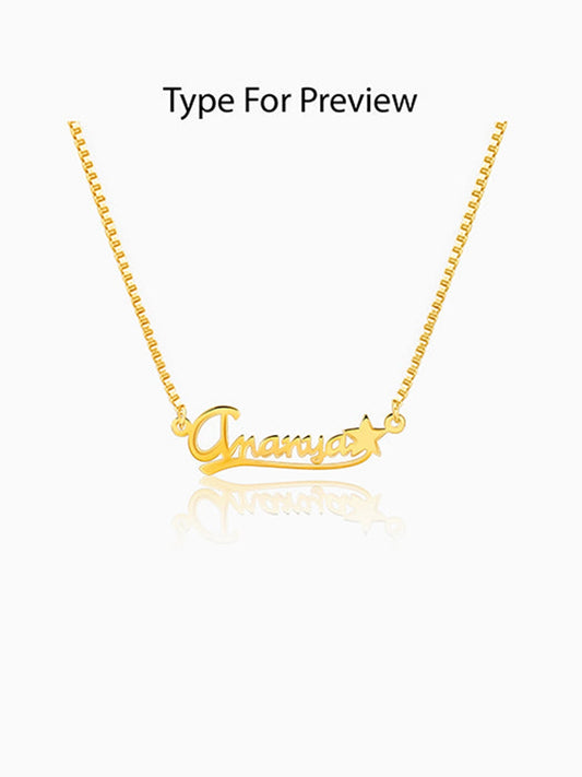Golden Personalised Star Necklace
