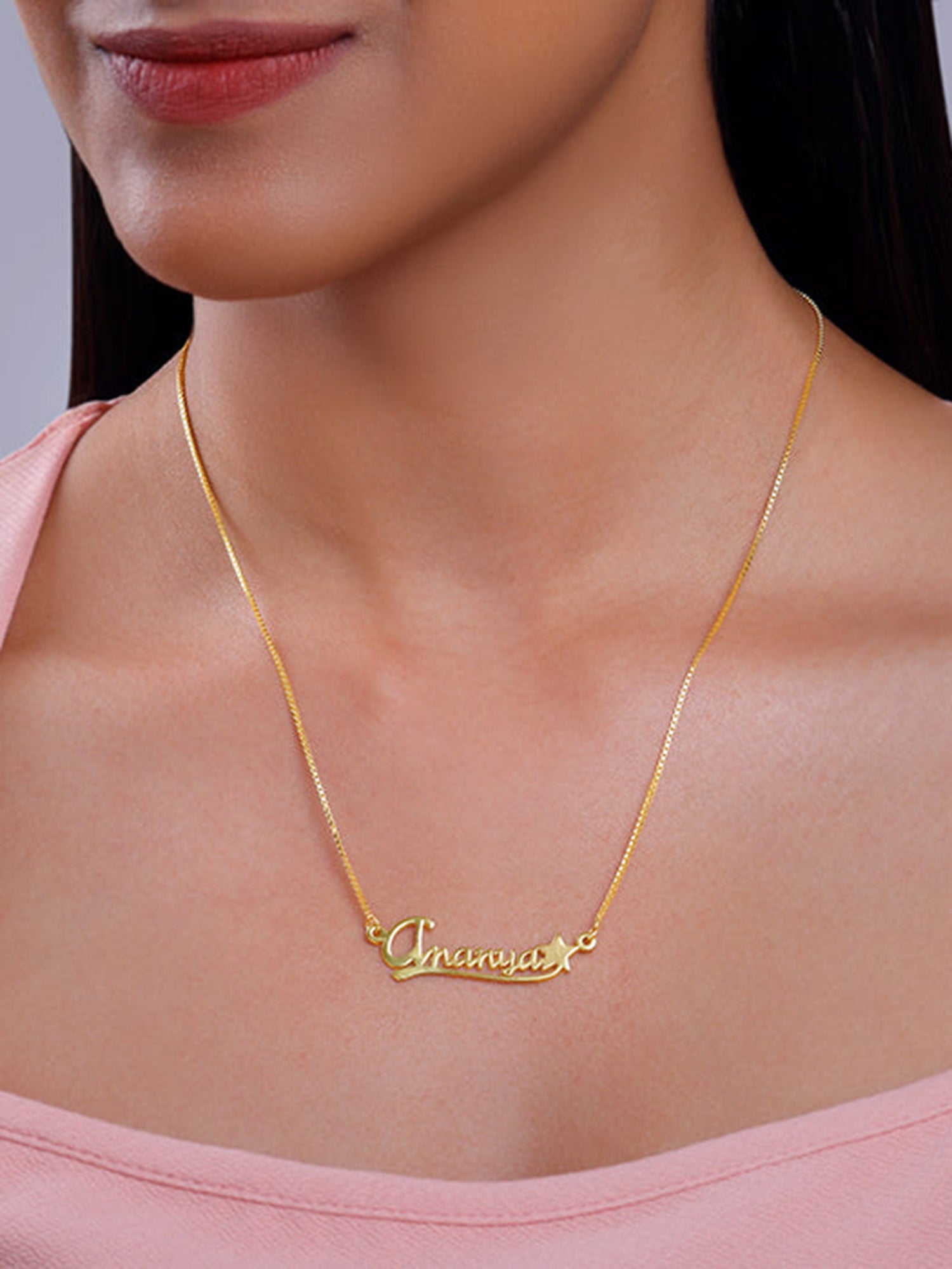 Golden Personalised Star Necklace