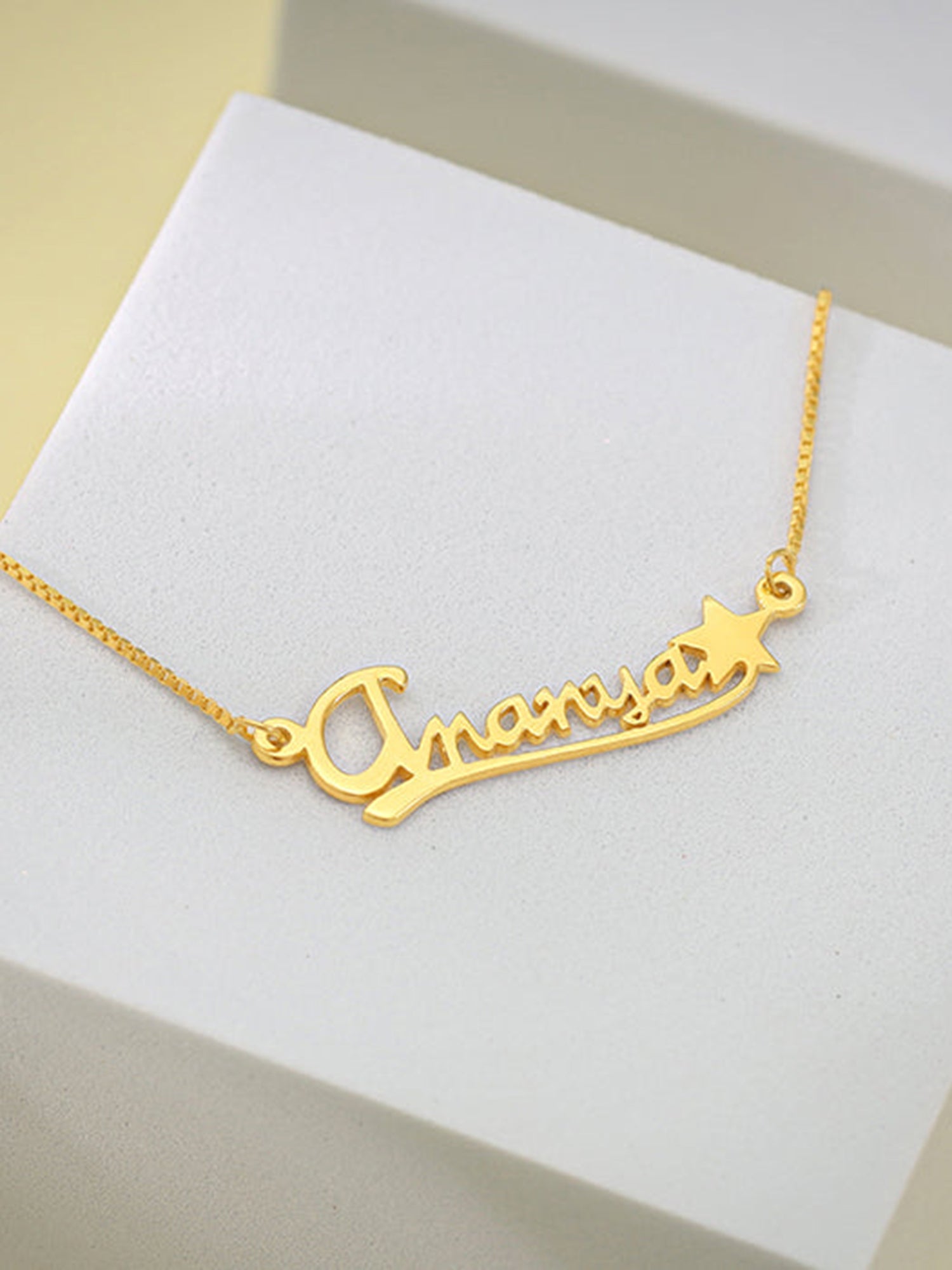 Golden Personalised Star Necklace