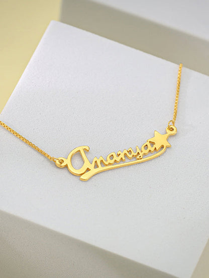 Golden Personalised Star Necklace