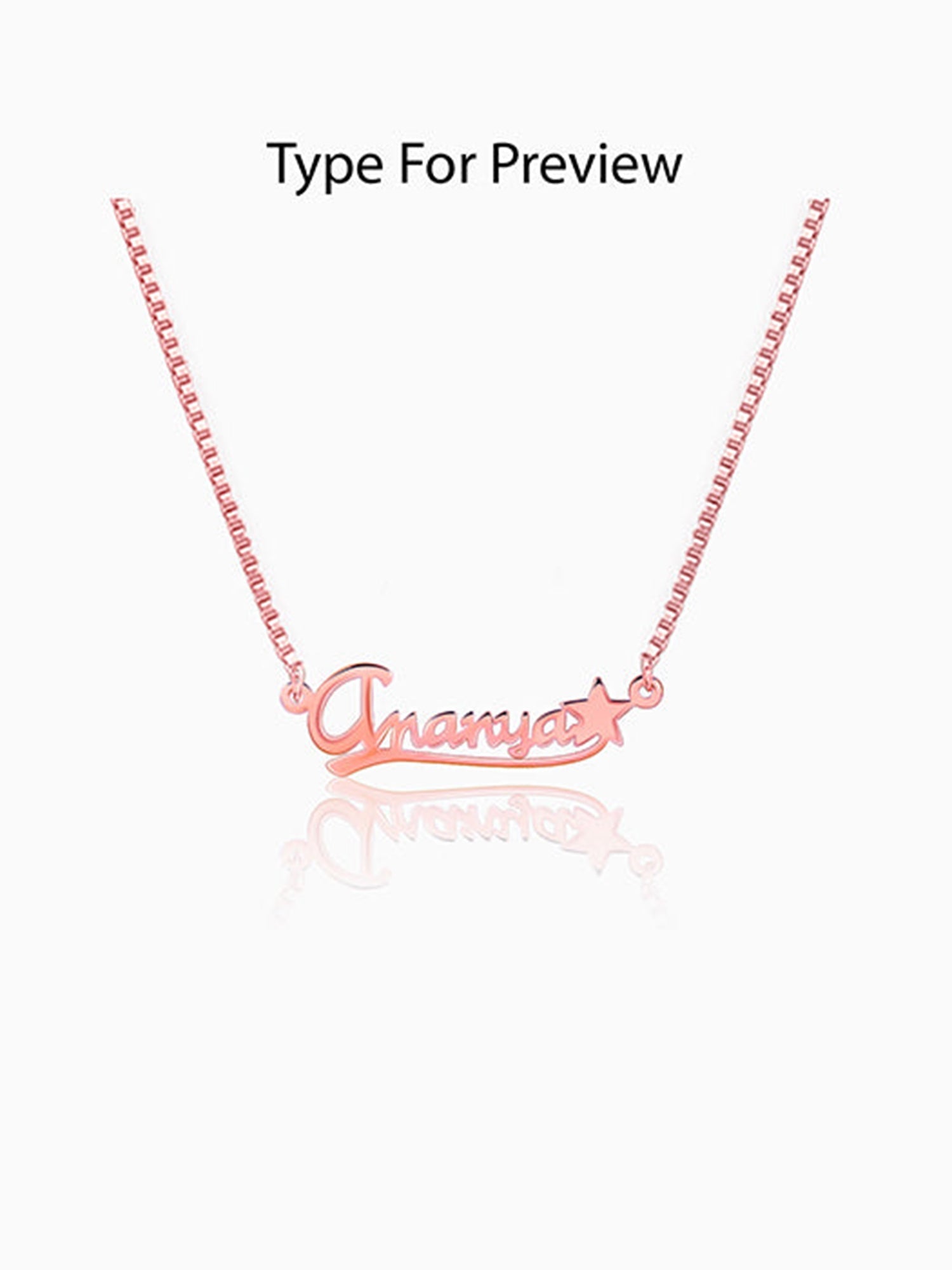 Rose Gold Personalised Star Necklace