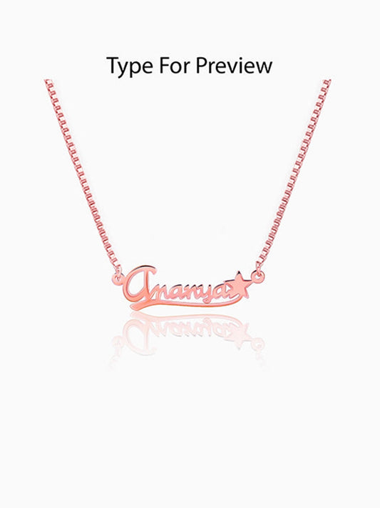 Rose Gold Personalised Star Necklace