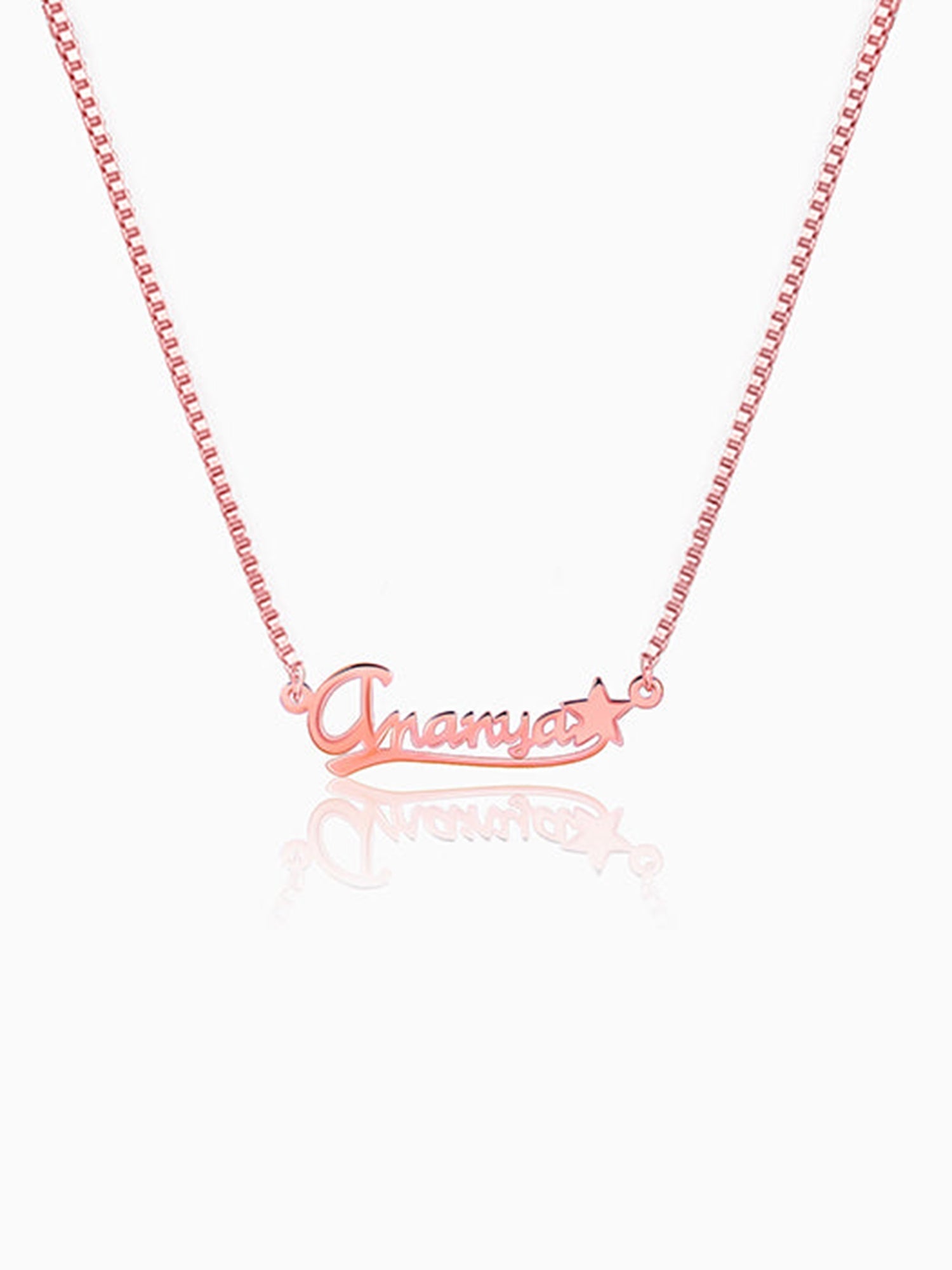 Rose Gold Personalised Star Necklace