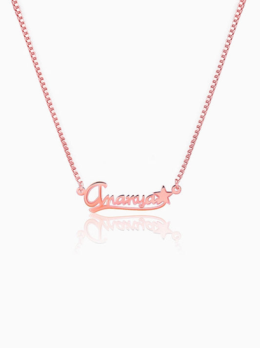 Rose Gold Personalised Star Necklace